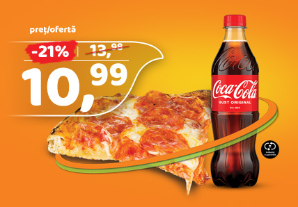Felie Pizza EXTRAMANIA + Coca Cola 0.5L